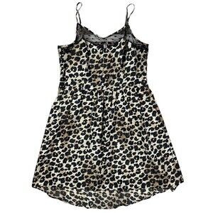 Xhilaration Y2K Hi-Low Slip Dress Size L Animal Print Whimsigoth Fairy Grunge